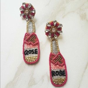 Beaded Rosé Earrings